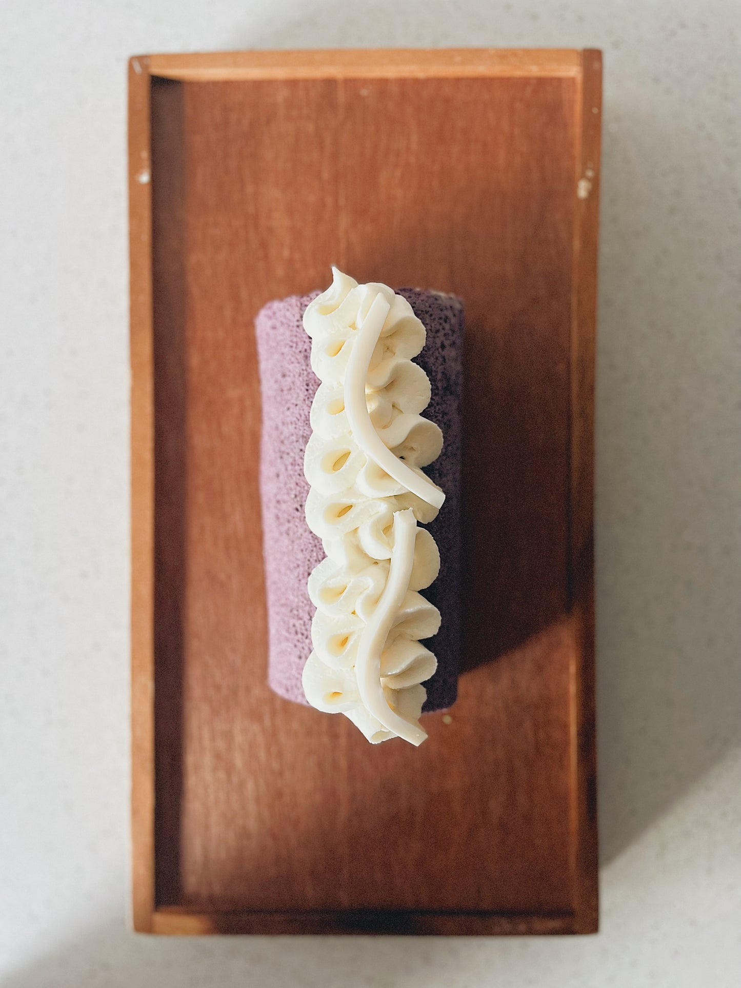 Ube and Coconut Roll Cake