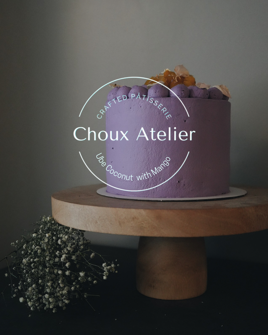 Ube with mango and coconut