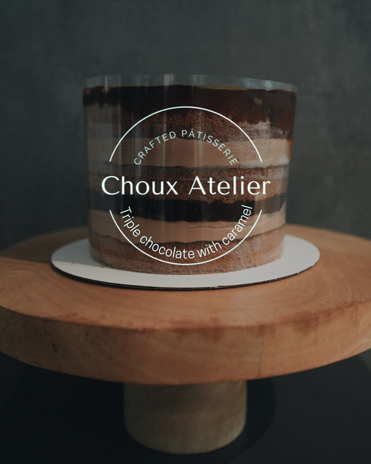 Triple chocolate and caramel